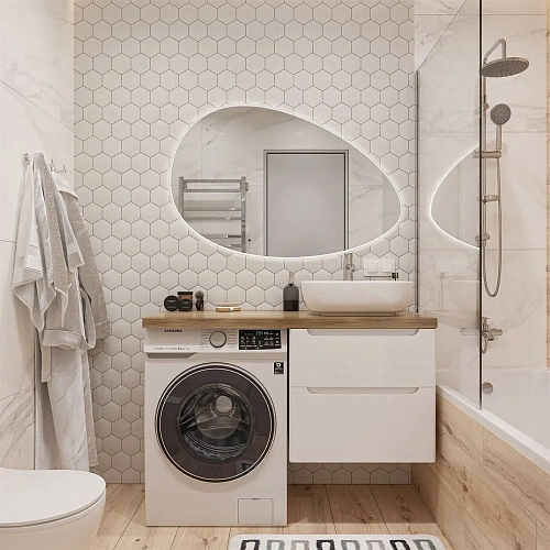 Зеркало STWORKI Скаген 120 с подсветкой, белое, инфракрасное управление, овальное, большое 551000 Зеркало STWORKI Скаген 120 с подсветкой, белое, инфракрасное управление, овальное, большое 551000