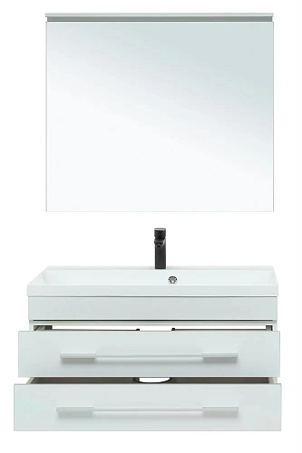 Комплект мебели Aquanet Верона 90 New белый матовый 00281106 Комплект мебели Aquanet Верона 90 New белый матовый 00281106