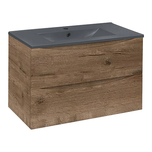 Тумба под раковину Vincea Mia 750 VMC-2MC750VO подвесная, 2 выкатных ящика soft close, V.Oak Тумба под раковину Vincea Mia 750 VMC-2MC750VO подвесная, 2 выкатных ящика soft close, V.Oak