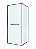 Душевой уголок CEZARES LUX-A-FS-1-100-C-GM 100x100 см, профиль оружейная сталь, стекло прозрачное
