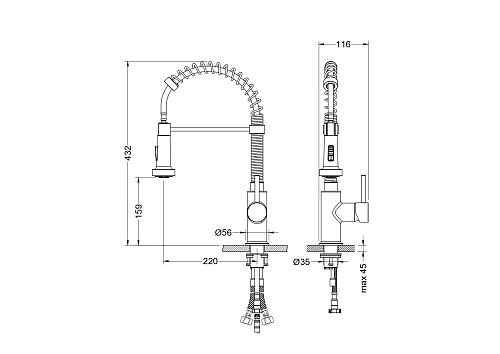 Смеситель для кухни Aquatek ЕВРОПА AQ1387CR Хром Смеситель для кухни Aquatek ЕВРОПА AQ1387CR Хром