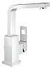 Картинка анонса товара «смеситель для раковины grohe eurocube с донным клапаном и высоким изливом, хром (23135000)»