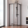 Картинка анонса товара «душевой уголок am.pm x-joy w94g-403-8080-bt1k раздвижные двери 80x80 профиль черный матовый, стекло прозрачное»