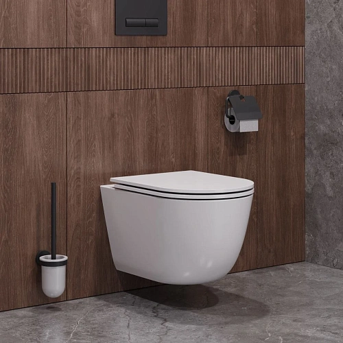 Унитаз подвесной CEZARES RELAX CZR-3806-53-TH-TOR/SC безободковый с сиденьем Унитаз подвесной CEZARES RELAX CZR-3806-53-TH-TOR/SC безободковый с сиденьем