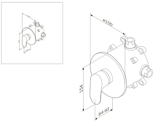 Смеситель для душа AM.PM Like F8075000 встраиваемый Смеситель для душа AM.PM Like F8075000 встраиваемый