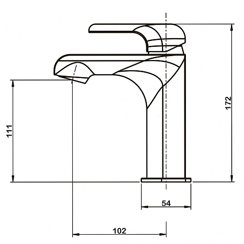 Смеситель для раковины Swedbe Iris 2210 Смеситель для раковины Swedbe Iris 2210