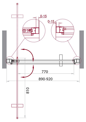 Душевая дверь BelBagno MARMI-B-1-90-C-Cr Душевая дверь BelBagno MARMI-B-1-90-C-Cr