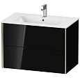 Тумба под раковину Duravit XVIU XV41260B140 подвесная 81 см черный глянцевый Тумба под раковину Duravit XVIU XV41260B140 подвесная 81 см черный глянцевый