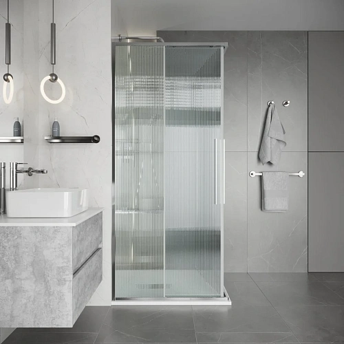 Душевой уголок Niagara Nova NG-4622-34 (80х80х195) квадрат, раздвижная, хром, стекло рифленое Душевой уголок Niagara Nova NG-4622-34 (80х80х195) квадрат, раздвижная, хром, стекло рифленое