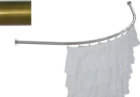 Карниз для ванны Aquanet Capri полукруглый 160x100 бронза 00241499 Карниз для ванны Aquanet Capri полукруглый 160x100 бронза 00241499