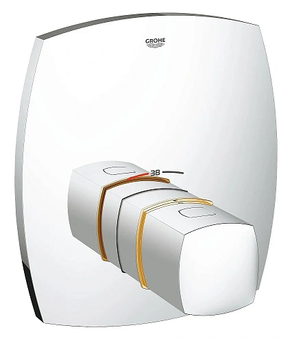 Смеситель для душа GROHE Grandera, хром/золото (19941IG0) внешняя часть термостата Смеситель для душа GROHE Grandera, хром/золото (19941IG0) внешняя часть термостата