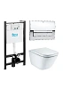 Комплект Roca The Gap Pack 893104100 Унитаз подвесной , инсталляция , кнопка смыва , сиденье