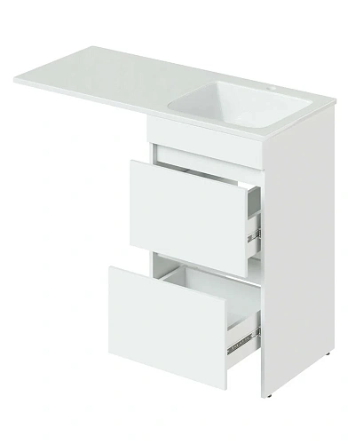 Тумба с раковиной Orange Sistema ST-110TUW+RAR напольная, правая 110 см под стиральную машину, белый Тумба с раковиной Orange Sistema ST-110TUW+RAR напольная, правая 110 см под стиральную машину, белый