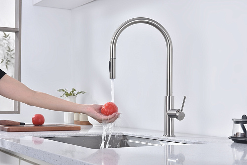 Смеситель для кухни Paulmark Senso брашированная сталь Se215180-BS Смеситель для кухни Paulmark Senso брашированная сталь Se215180-BS