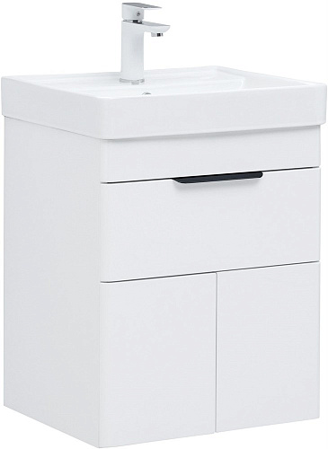 Тумба под раковину Aquanet Ирис new 50 белый глянец (1 ящик, 2 дверцы) 00310147 Тумба под раковину Aquanet Ирис new 50 белый глянец (1 ящик, 2 дверцы) 00310147