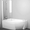 Шторка на ванну Ravak CVSK1 160/170 L Rosa 7QLS0100Y1 (белый + транспарент)