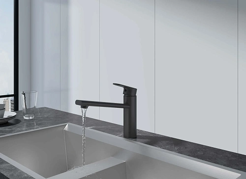 Смеситель для кухни Aquatek НИКА AQ1880MB черный матовый Смеситель для кухни Aquatek НИКА AQ1880MB черный матовый