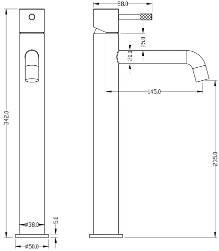 Смеситель для раковины Boheme Uno 462-WG White Gold Смеситель для раковины Boheme Uno 462-WG White Gold