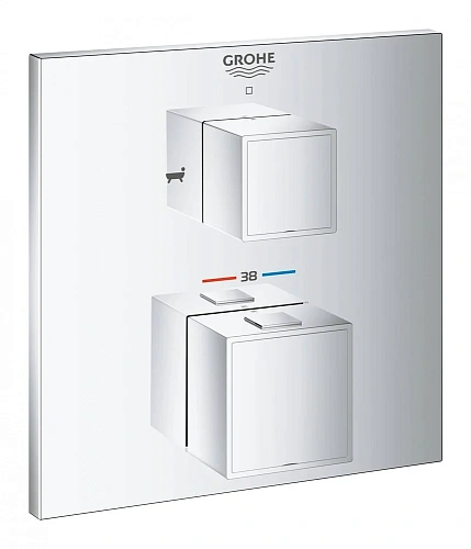 Смеситель для душа GROHE Grohtherm Cube (24155000) на 2 положения, хром Смеситель для душа GROHE Grohtherm Cube (24155000) на 2 положения, хром
