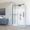 Картинка анонса товара «душевой уголок vincea como soft vsr-1cs9013clgm, 1300x900, вороненая сталь, стекло прозрачное»