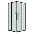 Душевой уголок GROSSMAN Cosmo 300.K33.02.8080.21.02 (80x80x195) квадрат,раздвижн,черн. матов,стекло шиншилла Душевой уголок GROSSMAN Cosmo 300.K33.02.8080.21.02 (80x80x195) квадрат,раздвижн,черн. матов,стекло шиншилла
