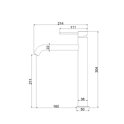 Смеситель для раковины Vincea City VBF-2C2BG однорычажный, брашированное золото Смеситель для раковины Vincea City VBF-2C2BG однорычажный, брашированное золото