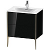 Картинка анонса товара «тумба под раковину duravit xviu xv43010b140 напольная 71 см черный глянцевый»