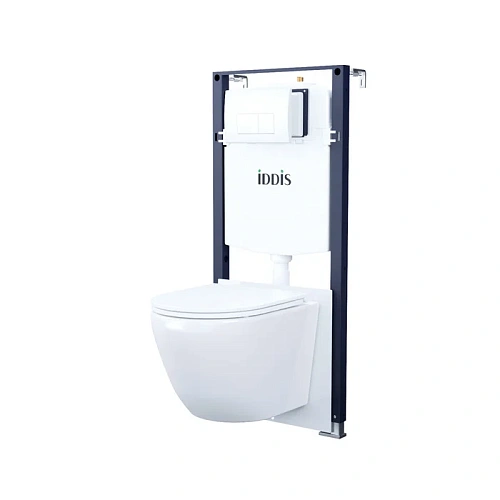 Комплект унитаза IDDIS Basic (BASB030i73) инсталляция и клавиша смыва белая Комплект унитаза IDDIS Basic (BASB030i73) инсталляция и клавиша смыва белая