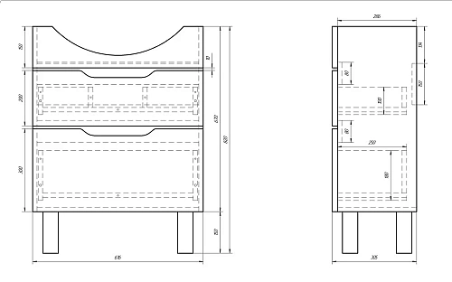 Тумба под раковину DREJA LAGUNA PLUS, 65 см, подвесная/напольная, 2 ящика, с опорами, белый глянец 9 99.0105 Тумба под раковину DREJA LAGUNA PLUS, 65 см, подвесная/напольная, 2 ящика, с опорами, белый глянец 9 99.0105