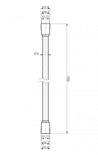 Душевой шланг CEZARES CZR-FD-150/NOP PVC 150 см, черный матовый Душевой шланг CEZARES CZR-FD-150/NOP PVC 150 см, черный матовый