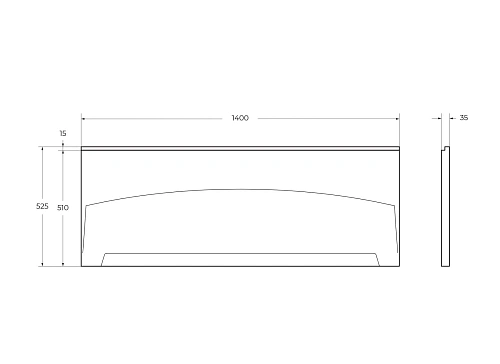 Экран для ванны фронтальный CEZARES ECO-140-SCR-W37 1400x525 белый Экран для ванны фронтальный CEZARES ECO-140-SCR-W37 1400x525 белый