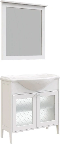 Комплект мебели STWORKI Хельсингборг 85 белая, в стиле прованс, из МДФ, российская (гарнитур, компле 482214 Комплект мебели STWORKI Хельсингборг 85 белая, в стиле прованс, из МДФ, российская (гарнитур, компле 482214