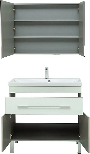 Комплект мебели Aquanet Верона 90 белый (напольный 1 ящик 2 дверцы) 00287661 Комплект мебели Aquanet Верона 90 белый (напольный 1 ящик 2 дверцы) 00287661