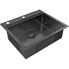 Кухонная мойка Paulmark KRONER-PRO 59, PM705951-GM, вороненая сталь, 590х510мм Кухонная мойка Paulmark KRONER-PRO 59, PM705951-GM, вороненая сталь, 590х510мм
