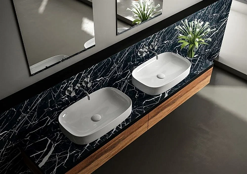 Раковина STWORKI накладная 65 3064-KL белый глянец 559993 Раковина STWORKI накладная 65 3064-KL белый глянец 559993