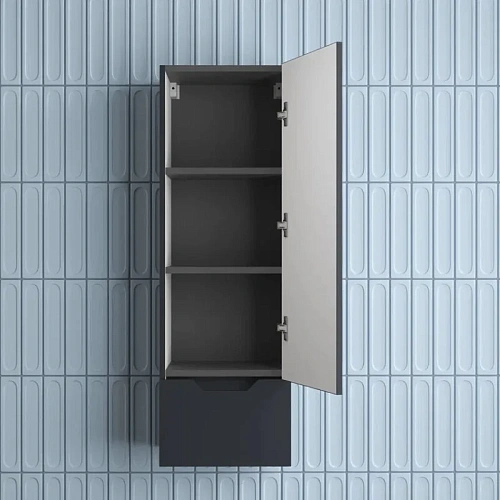 Шкаф-пенал Style Line Остин 36 см ЛС-00002416 графит эмаль PLUS, подвесной Шкаф-пенал Style Line Остин 36 см ЛС-00002416 графит эмаль PLUS, подвесной