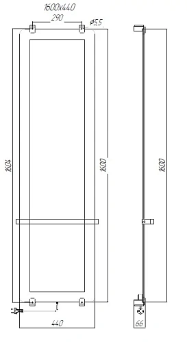 Полотенцесушитель электрический Allen Brau Infinity 160x44 00325626 с рейлингом 2.0 и креплением, серебро брашированное Полотенцесушитель электрический Allen Brau Infinity 160x44 00325626 с рейлингом 2.0 и креплением, серебро брашированное