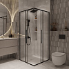 Душевой уголок Niagara Nova NG-6822-34BLACK (80x80x195) квадратная, раздвижная, черный матов, стекло прозрачное Душевой уголок Niagara Nova NG-6822-34BLACK (80x80x195) квадратная, раздвижная, черный матов, стекло прозрачное