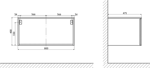 Комплект мебели STWORKI Ольборг 120 столешница дуб французский, без отверстий, с тумбой 80 483364 Комплект мебели STWORKI Ольборг 120 столешница дуб французский, без отверстий, с тумбой 80 483364
