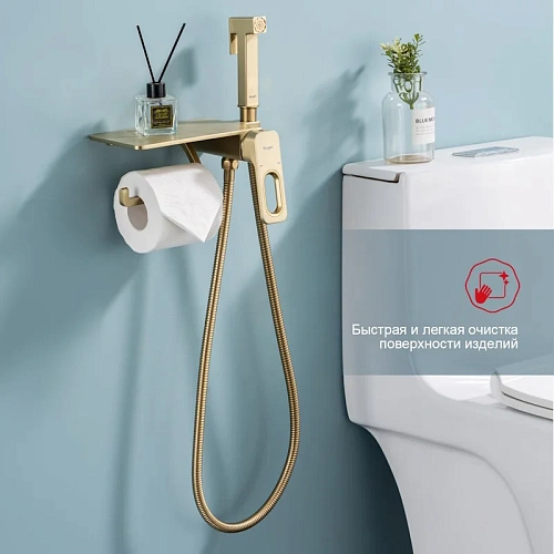 Гигиенический душ Raglo R51.55.03 встраиваемый, сатин золотой Гигиенический душ Raglo R51.55.03 встраиваемый, сатин золотой