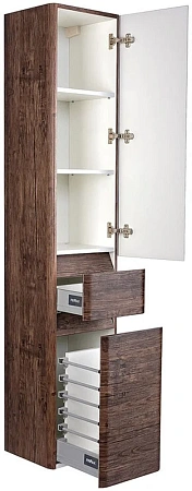 Шкаф-пенал Style Line Атлантика 35 с корзиной, Люкс старое дерево, PLUS ЛС-00000615 Шкаф-пенал Style Line Атлантика 35 с корзиной, Люкс старое дерево, PLUS ЛС-00000615