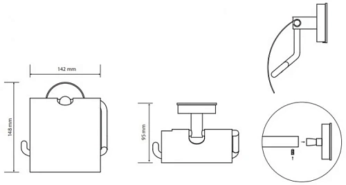 Держатель туалетной бумаги Bemeta FIX 103612011 Держатель туалетной бумаги Bemeta FIX 103612011