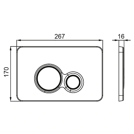 Клавиша смыва BETTOSERB TWIN 40006459 черный матовый Клавиша смыва BETTOSERB TWIN 40006459 черный матовый
