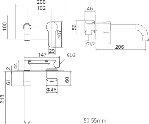 Смеситель для раковины STWORKI Ольборг FD10005 встраиваемый, С ВНУТРЕННЕЙ ЧАСТЬЮ 577381 Смеситель для раковины STWORKI Ольборг FD10005 встраиваемый, С ВНУТРЕННЕЙ ЧАСТЬЮ 577381
