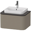 Картинка анонса товара «тумба под раковину duravit happy d.2 plus hp494009292 подвесная 65 см серый камень»