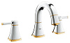 Картинка анонса товара «смеситель для раковины grohe grandera с донным клапаном и низким изливом, хром/золото (20417ig0)»