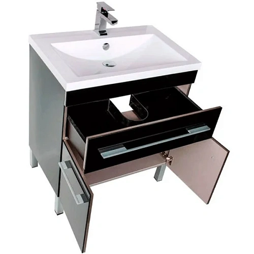 Комплект мебели Aquanet Верона NEW 75 черный (напольный 1 ящик 2 дверцы) 00231038 Комплект мебели Aquanet Верона NEW 75 черный (напольный 1 ящик 2 дверцы) 00231038