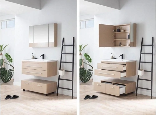 Комплект мебели Aquanet Нота NEW 100 светлый дуб (камерино) 00230305 Комплект мебели Aquanet Нота NEW 100 светлый дуб (камерино) 00230305