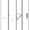 Полка Aquanet Магнум 15x100 черная матовая, вертикальная 00302226 Полка Aquanet Магнум 15x100 черная матовая, вертикальная 00302226