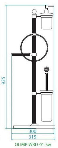 Стойка аксессуаров CEZARES OLIMP-WBD бронза-Swarovski OLIMP-WBD-02-Sw Стойка аксессуаров CEZARES OLIMP-WBD бронза-Swarovski OLIMP-WBD-02-Sw